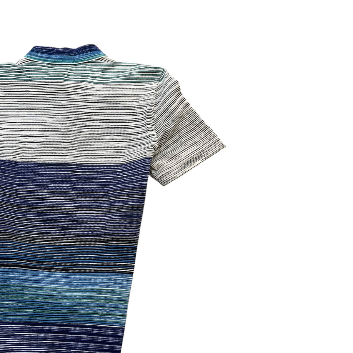 Men's Space Dyed Polo Shirt Blue Size M - Photo 4