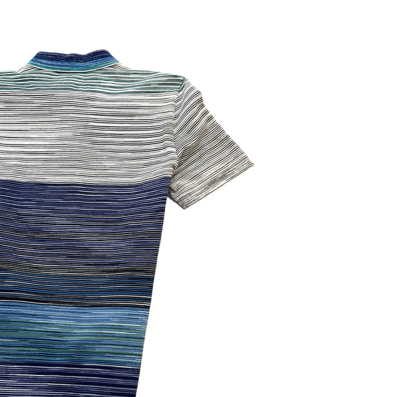 Men's Space Dyed Polo Shirt Blue Size M