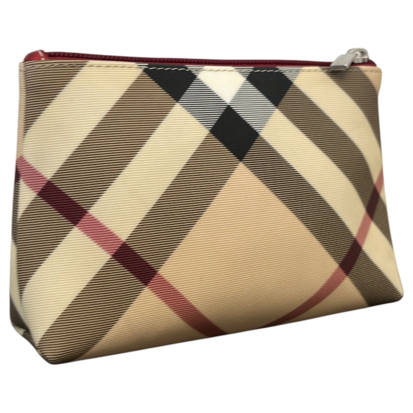 Women's Checkered Toiletry Bag Beige - Photo 3