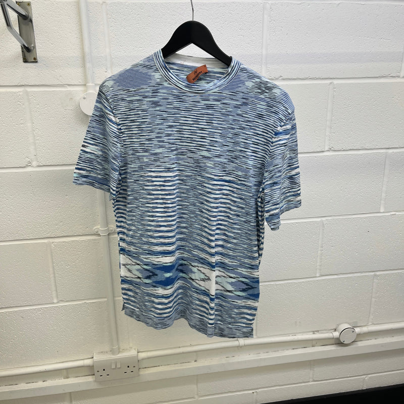 Men's Space-Dyed T-Shirt Blue Size S