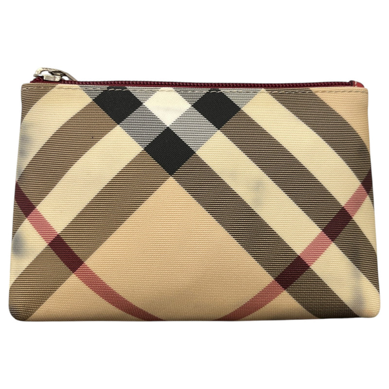 Women's Checkered Toiletry Bag Beige