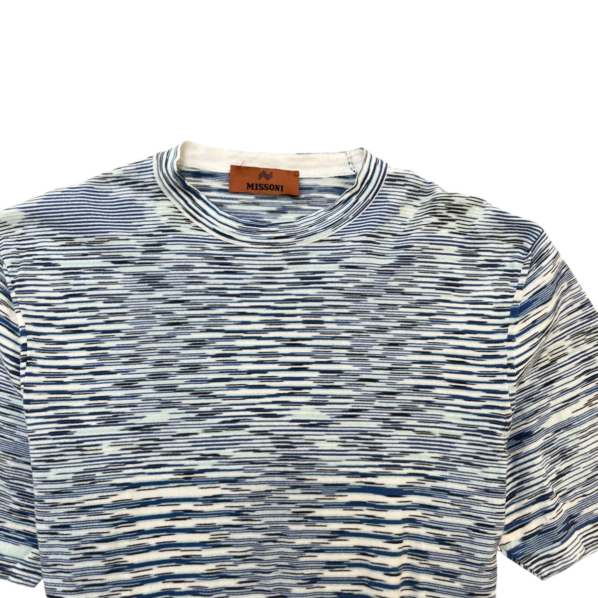 Men's Space-Dyed T-Shirt Blue Size S - Photo 5