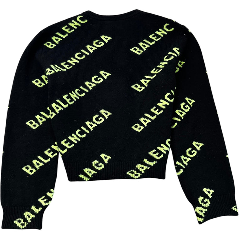 Men's Monogram Logo Jumper Black Size L