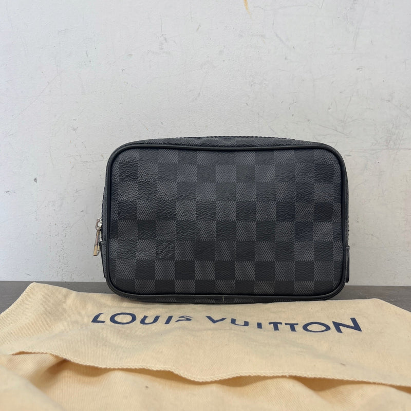 Men's Damier Graphite Toiletry PM Pouch Black