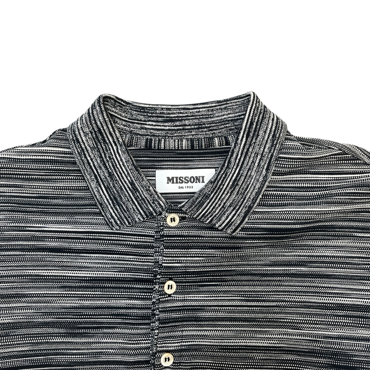 Men's Space Dyed Polo Shirt Black Size M - Photo 5