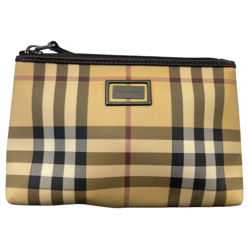 Women's Checkered Toiletry Bag Beige