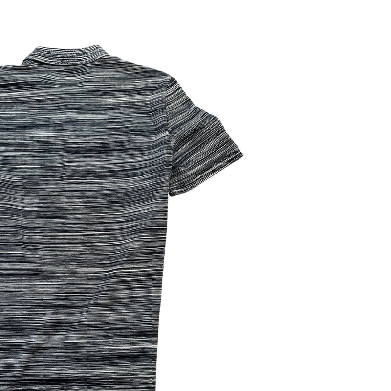 Men's Space Dyed Polo Shirt Black Size M