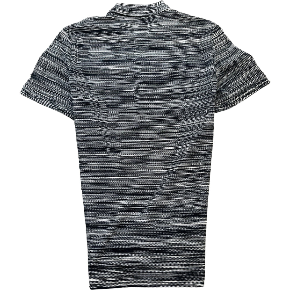 Men's Space Dyed Polo Shirt Black Size M - Photo 2