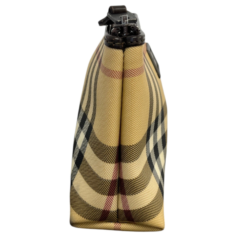 Women's Checkered Toiletry Bag Beige