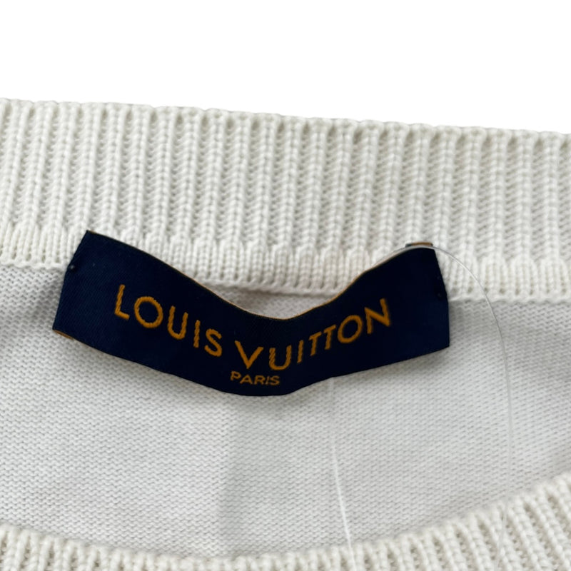 Men's Embroidered Logo T-Shirt White Size L