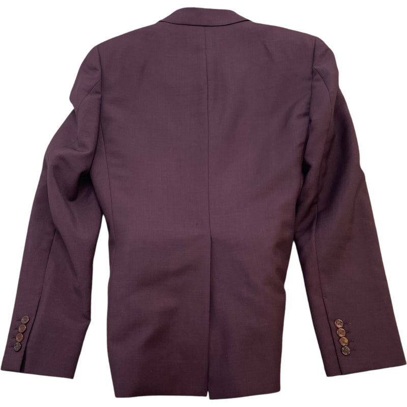 Men's Logo Patch Jacket Burgundy Size M
