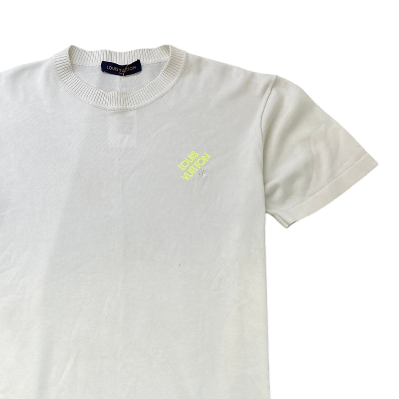 Men's Embroidered Logo T-Shirt White Size L
