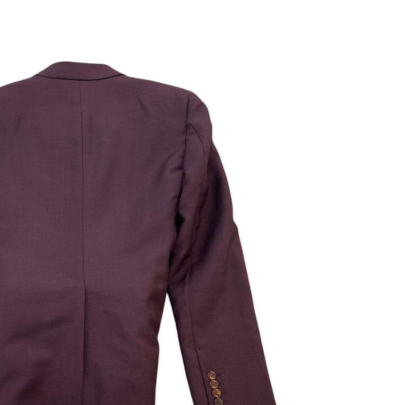 Men's Logo Patch Jacket Burgundy Size M