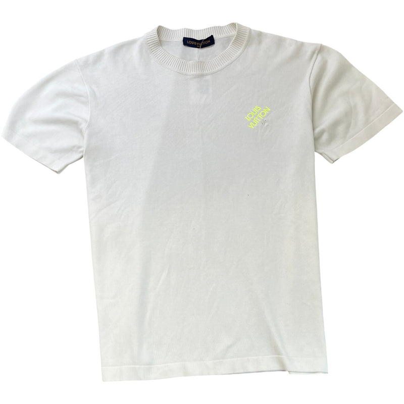 Men's Embroidered Logo T-Shirt White Size L