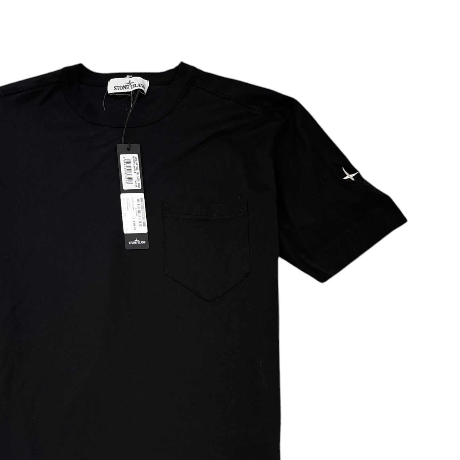 Men's Compass Logo Patch T-Shirt Black Size S - Photo 3