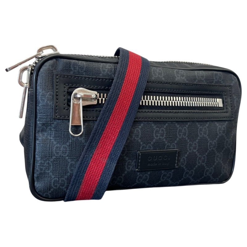 Men's GG Supreme Belt Bag Charcoal