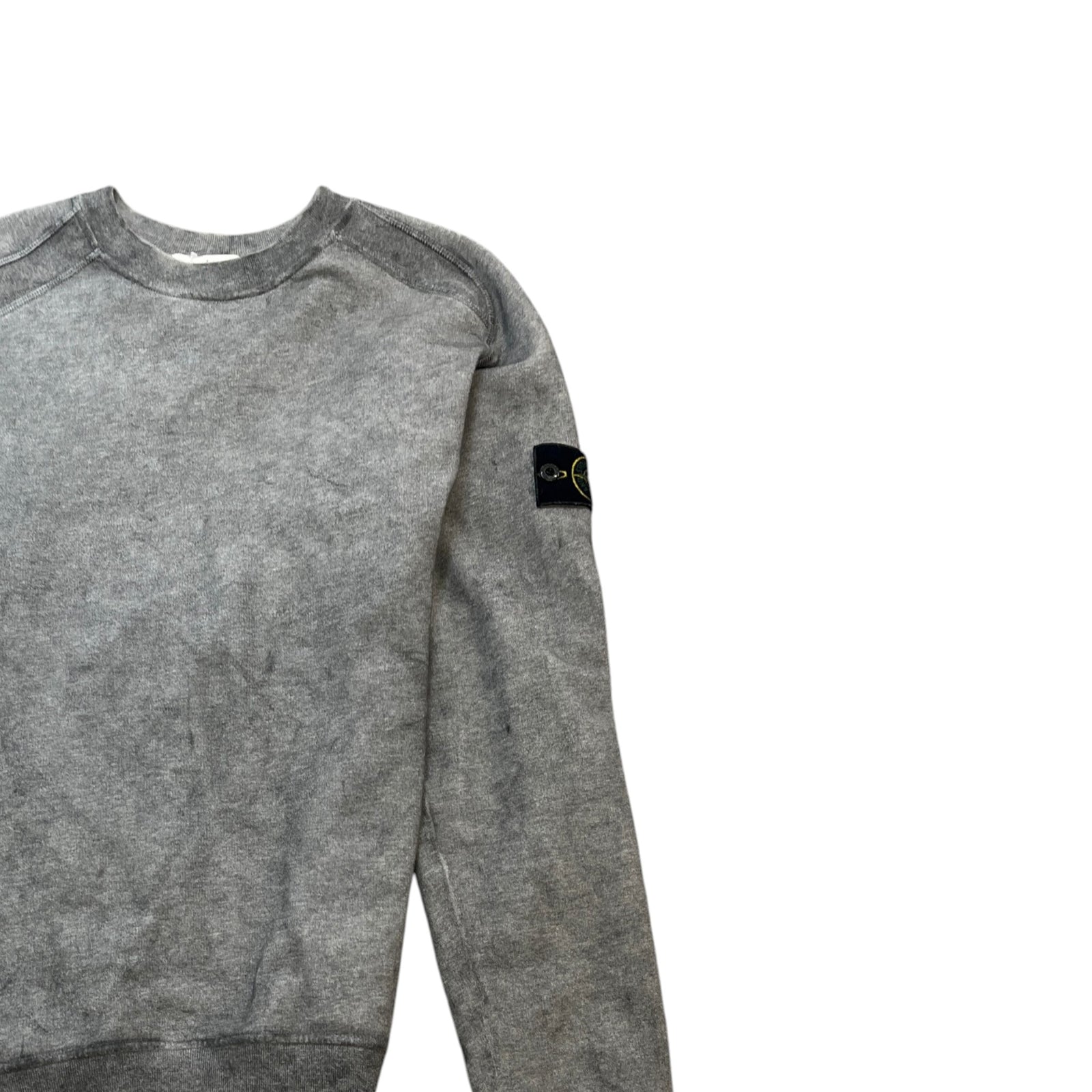 Men's Applique Logo Set Sweatshirt Grey Size M - Photo 4