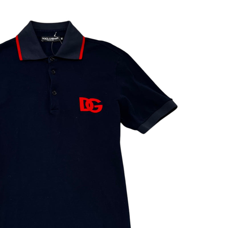 Men's Embroidered Logo Polo Shirt Navy Size IT 48 / UK M