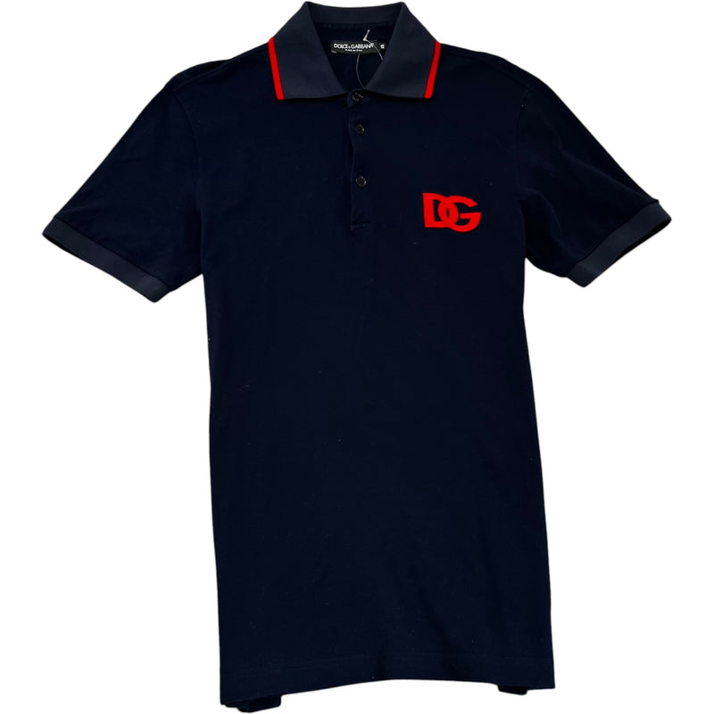 Men's Embroidered Logo Polo Shirt Navy Size IT 48 / UK M