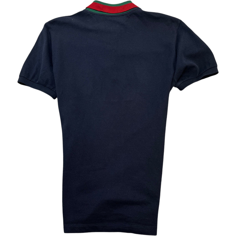 Men's Web Collar T-Shirt Navy Size M