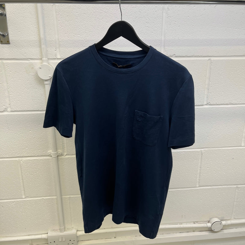 Men's Damier Pocket T-Shirt Navy Size S