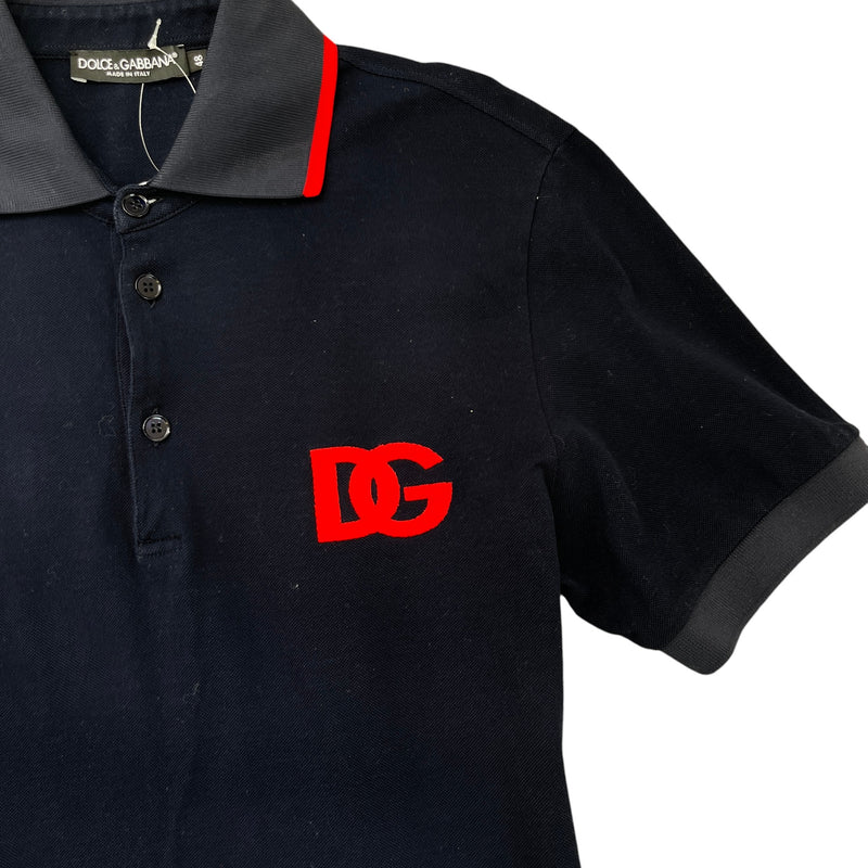 Men's Embroidered Logo Polo Shirt Navy Size IT 48 / UK M