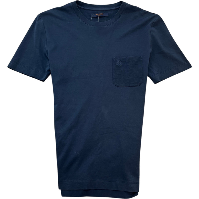 Men's Damier Pocket T-Shirt Navy Size S