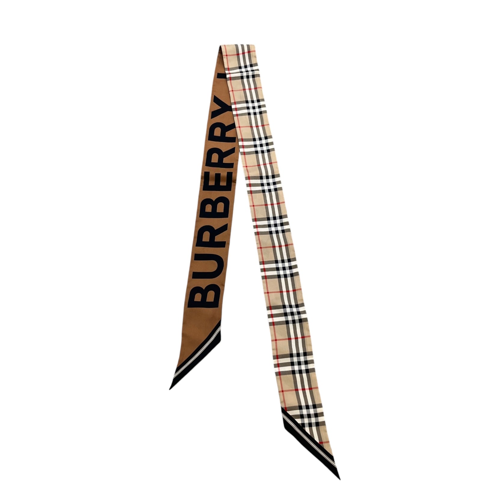 Women's Checkered Twillie Scarf Brown - Photo 1
