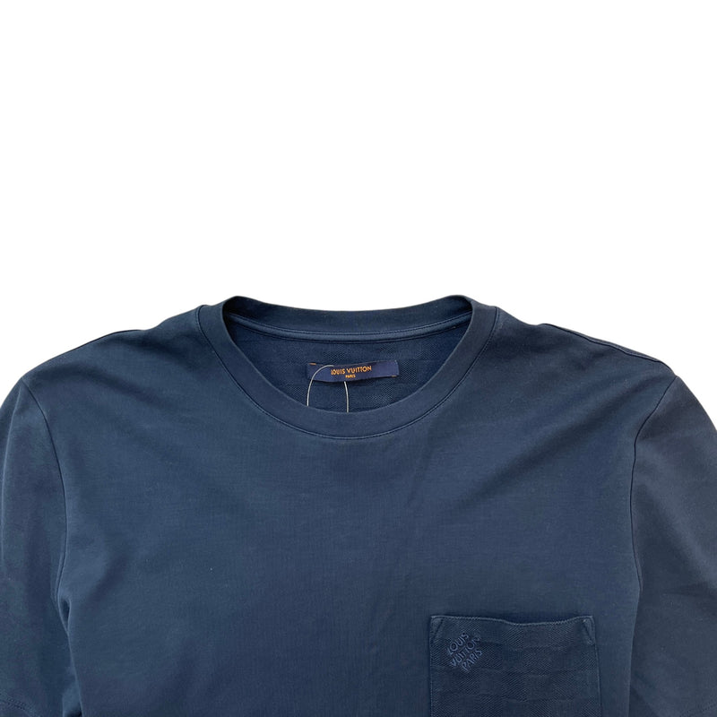 Men's Damier Pocket T-Shirt Navy Size S