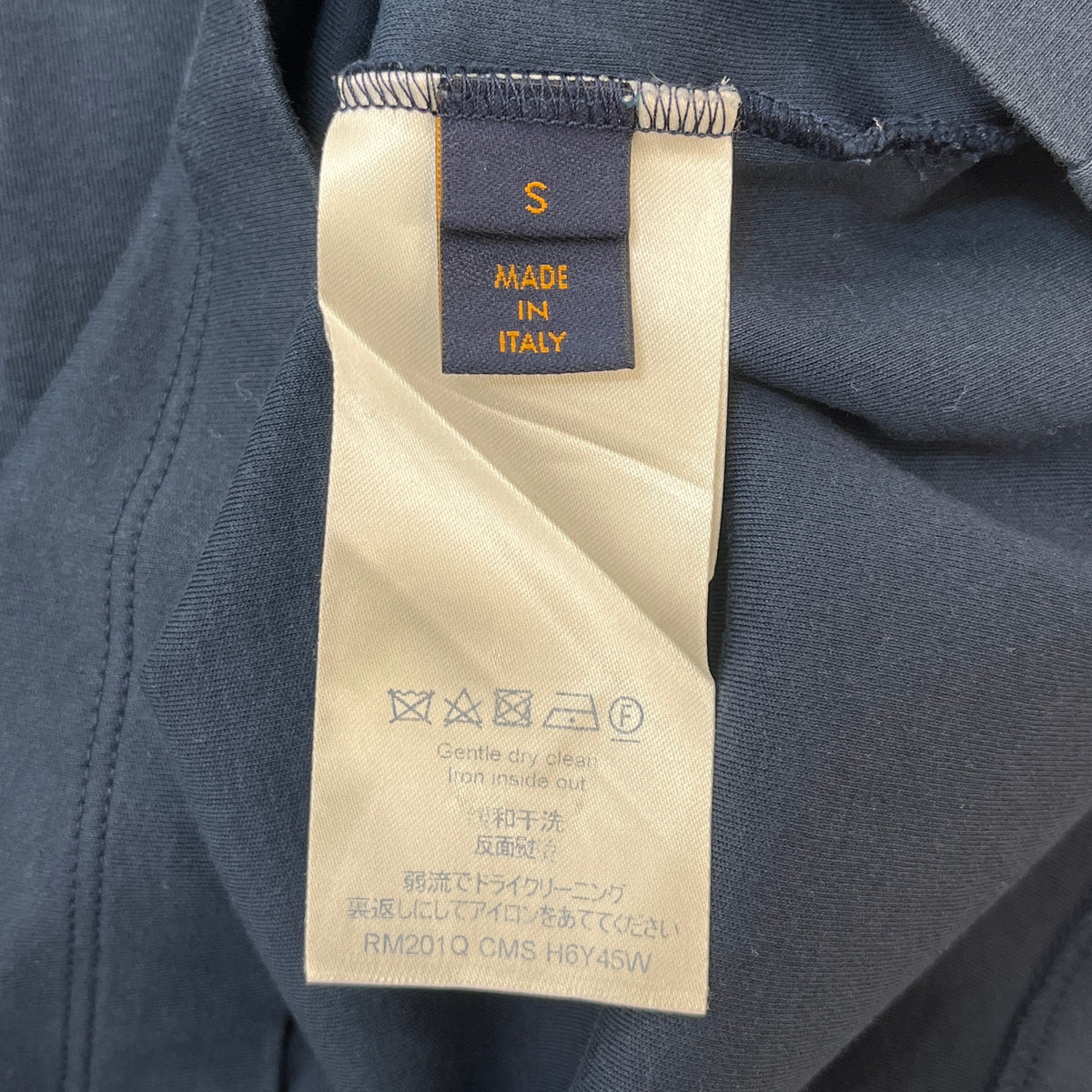 Men's Damier Pocket T-Shirt Navy Size S - Photo 6