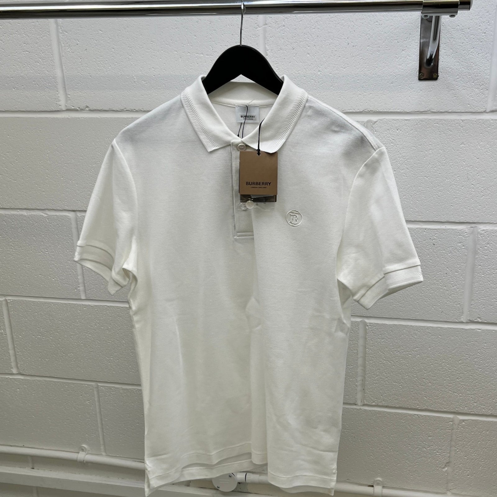 Men's Eddie Polo Shirt White Size M - Photo 12