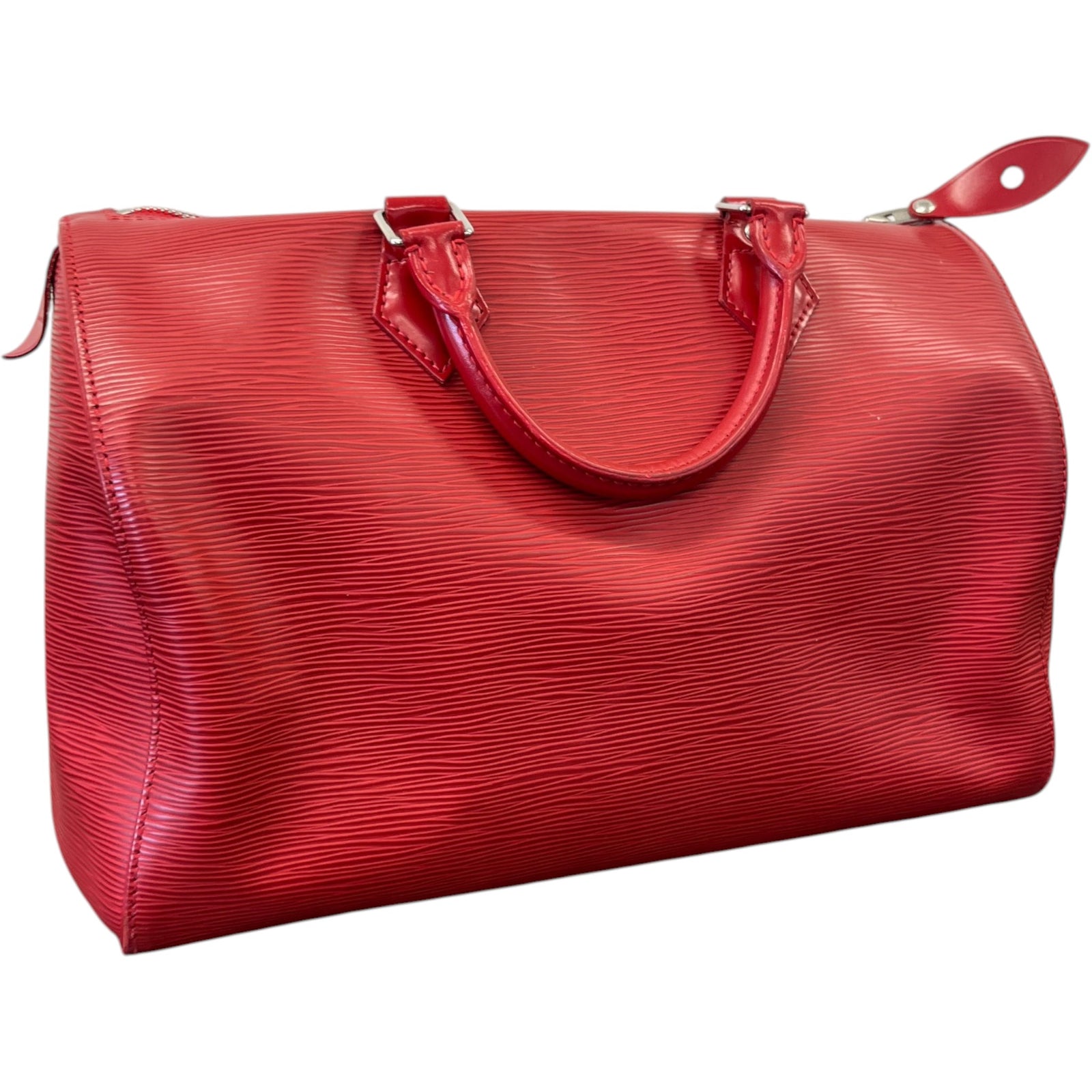Women's Epi Leather Speedy 35 Bag Red - Photo 8