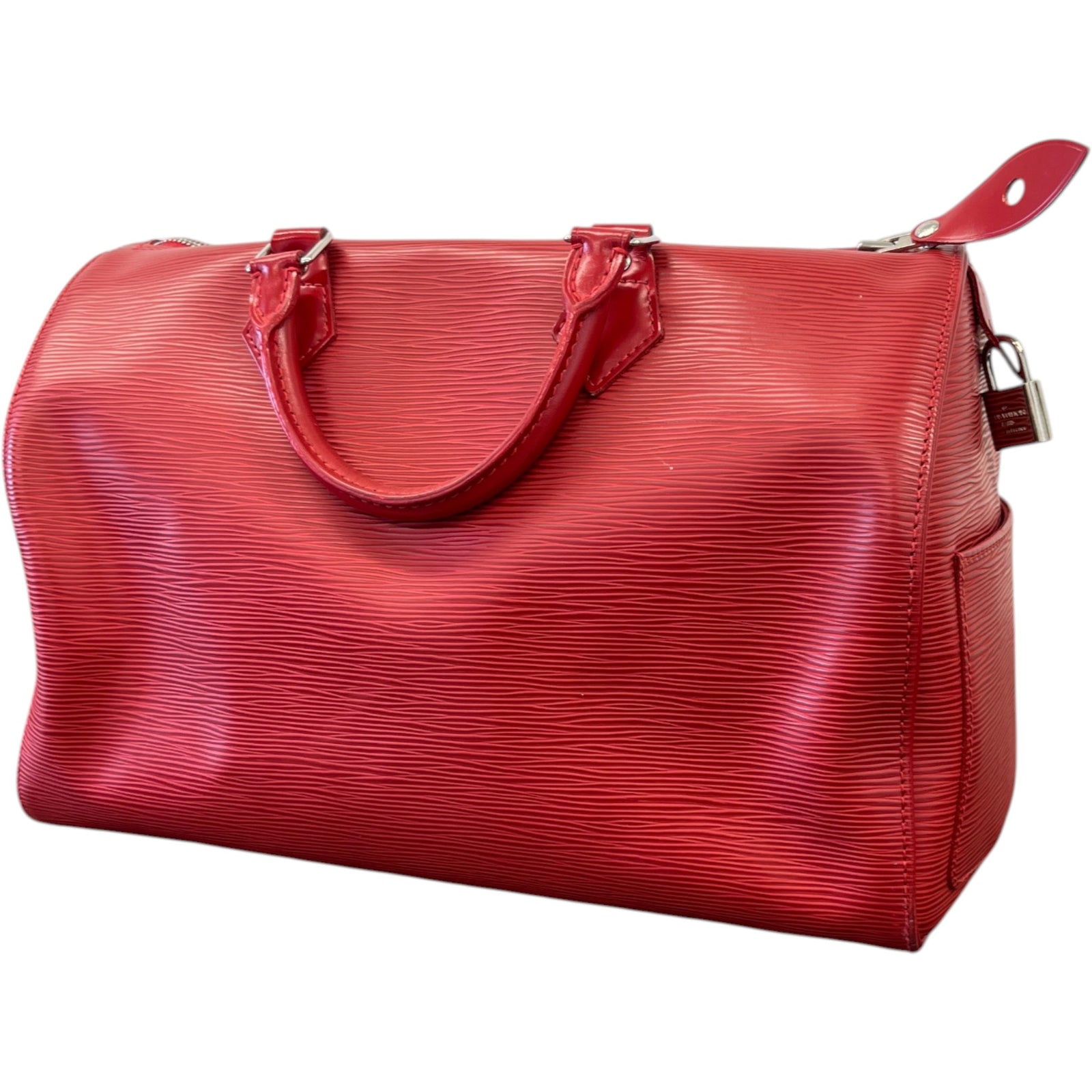 Women's Epi Leather Speedy 35 Bag Red - Photo 9