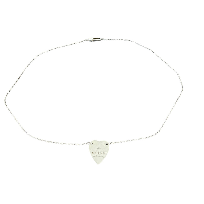 Women's Trademark Heart Pendant Necklace Silver