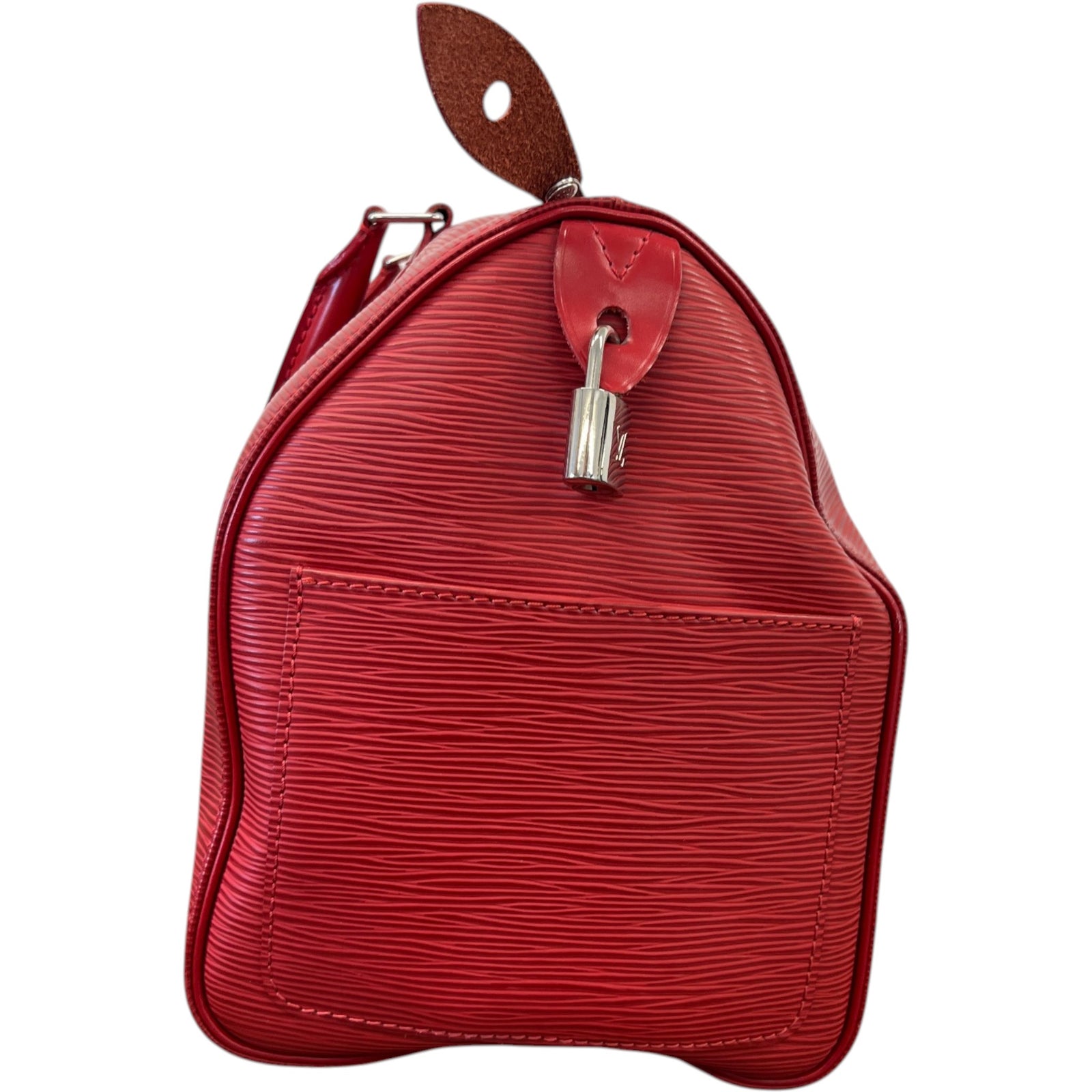 Women's Epi Leather Speedy 35 Bag Red - Photo 7