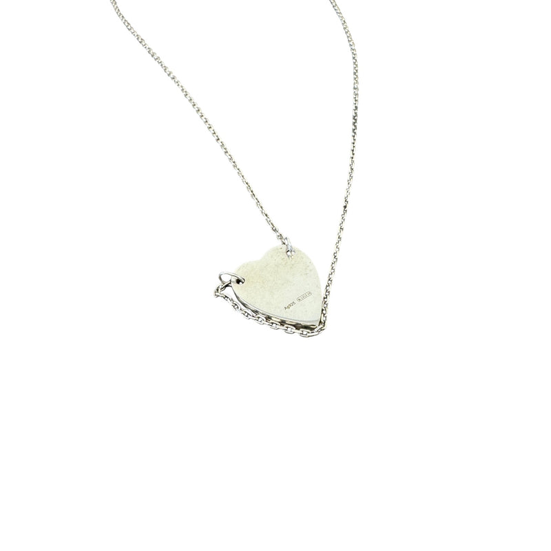 Women's Trademark Heart Pendant Necklace Silver