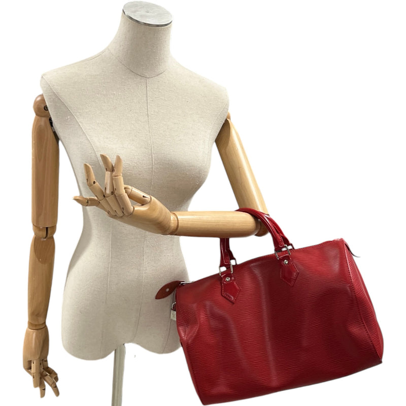 Women's Epi Leather Speedy 35 Bag Red