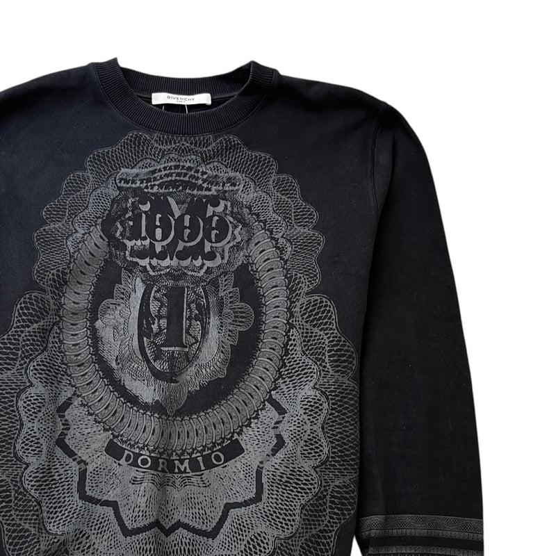 Men's Riccardo Tisci Ss 2017 1000 Bill Dormio Sweatshirt Black Size M