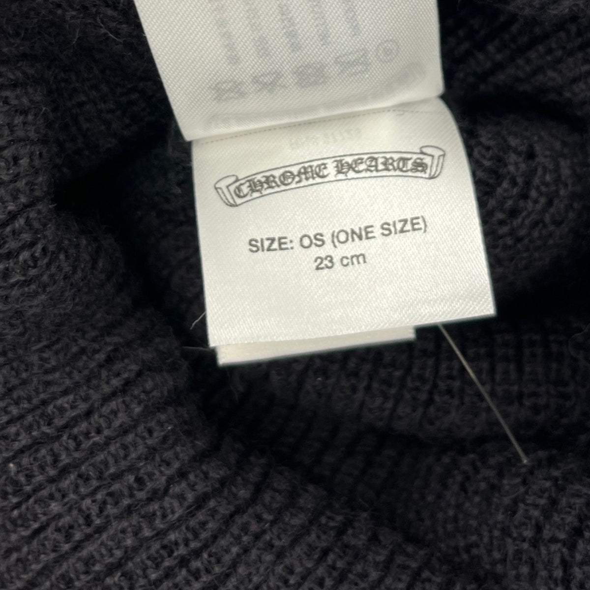 Men's Embroidered Logo Knit Beanie Black - Photo 8