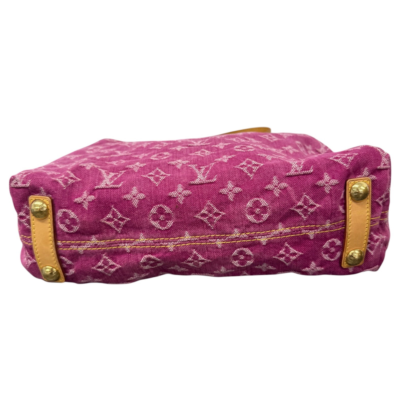 Women's Monogram Denim Baggy Pm Handbag Pink - Photo 13