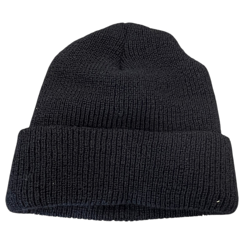 Men's Embroidered Logo Knit Beanie Black