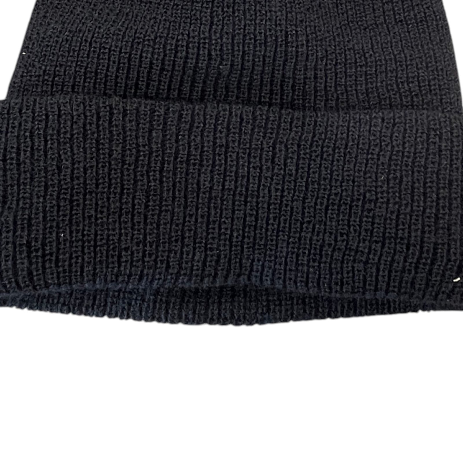 Men's Embroidered Logo Knit Beanie Black - Photo 6