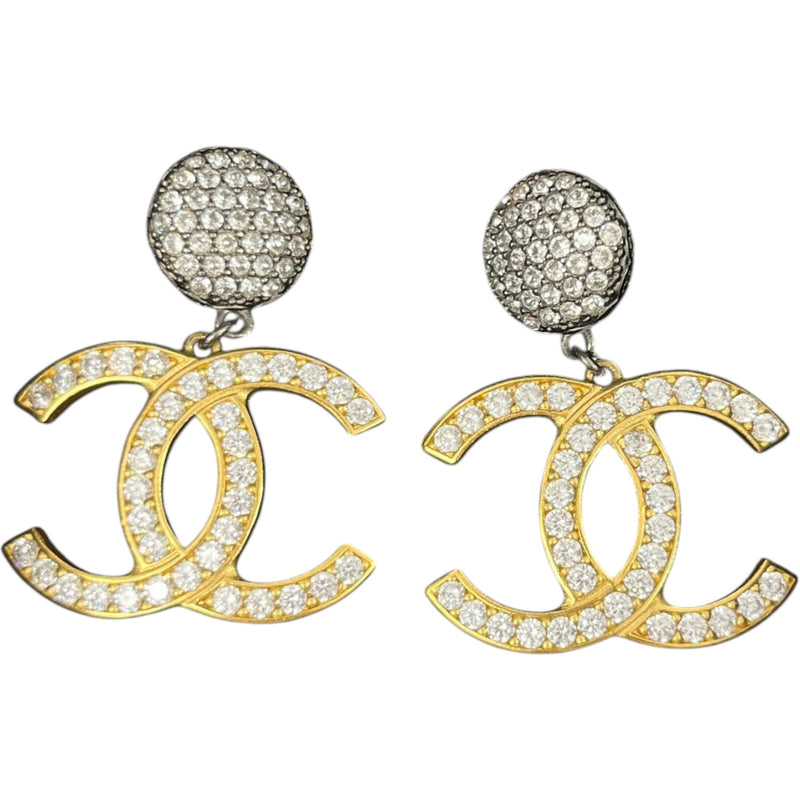 Women's Crystal Cc Drop Earrings Gold
