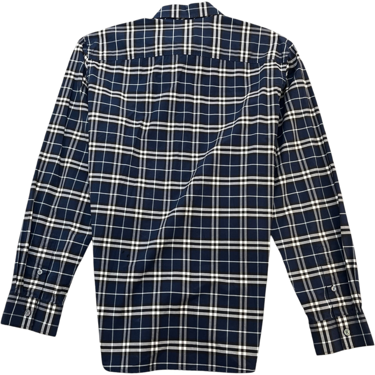 Men's Check Button Up Shirt Navy Size XL - Photo 2