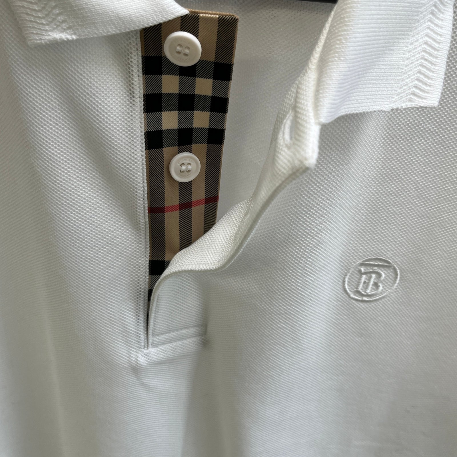 Men's Eddie Polo Shirt White Size M - Photo 6