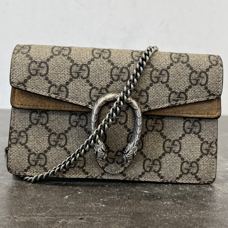 Women's GG Supreme Dionysus Super Mini Crossbody Bag Beige
