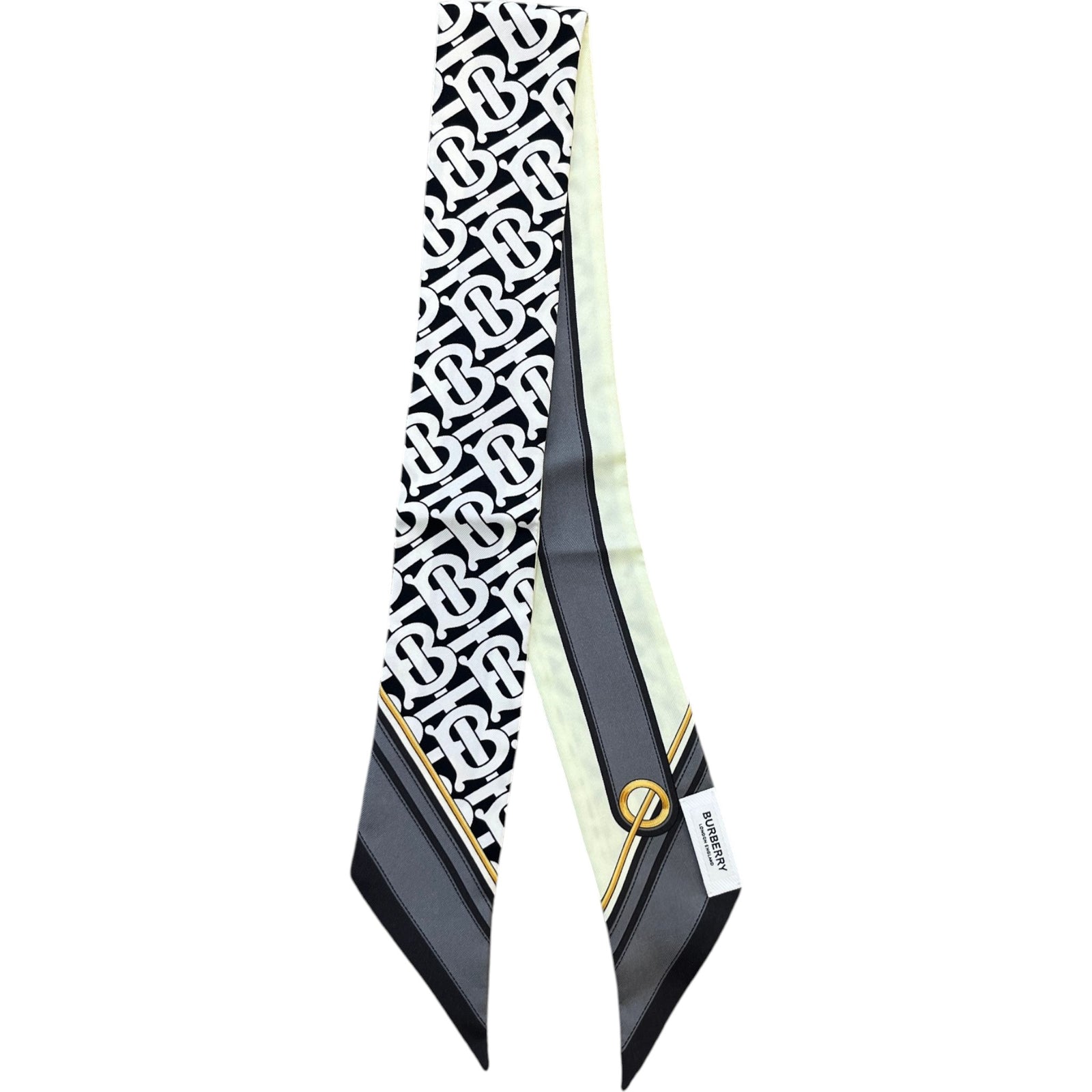 Women's Monogram Logo Scarf Black - Photo 1