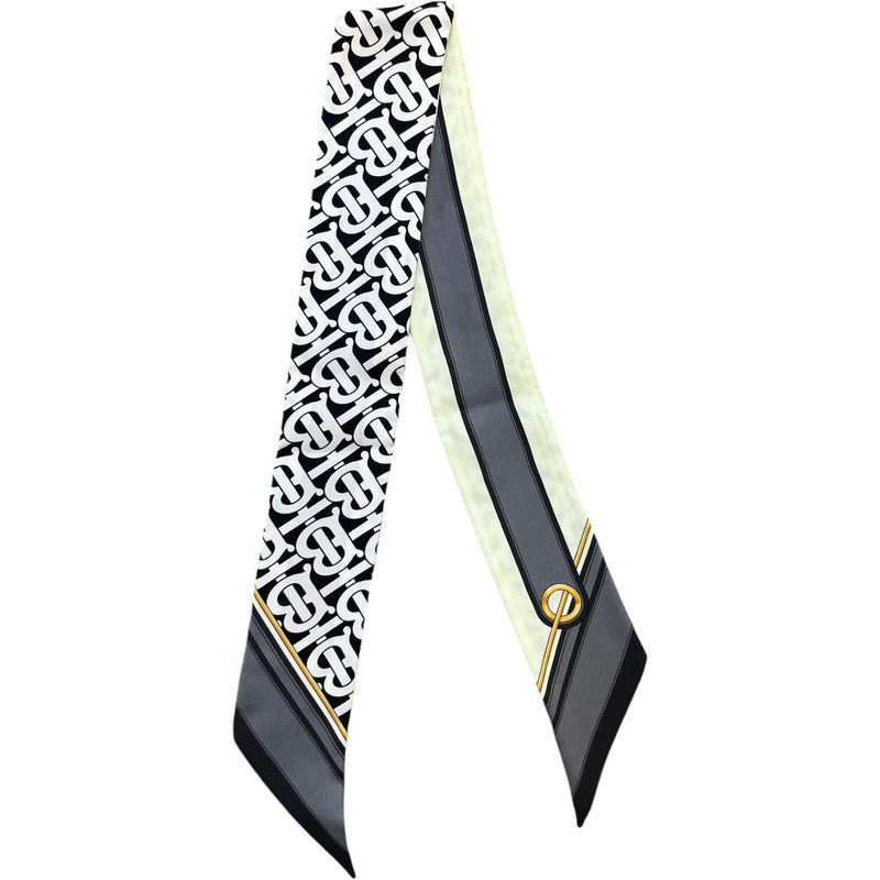 Women's Monogram Logo Scarf Black