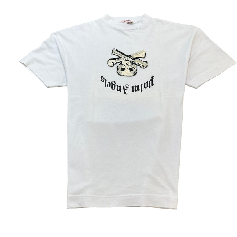 Men's Skull Patch T-Shirt White Size S