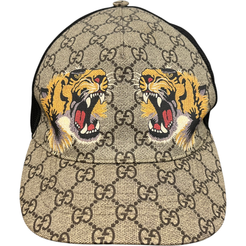 Men's GG Supreme Tiger Cap Beige Size M